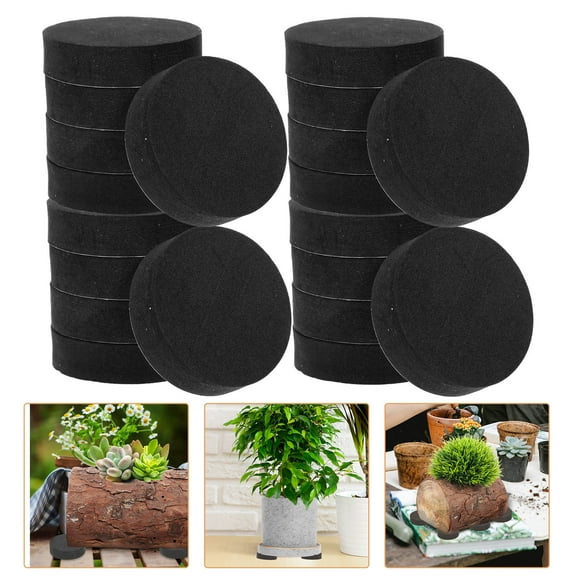 STOBOK 20Pcs Black Flowerpot Eva Feet Sturdy Plant Risers for Outdoor Garden and Flower Pots