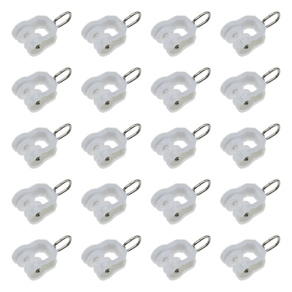 STOBOK 20pcs Home Curtain Hanging Wheels for Track Curtains, Smooth Sliding