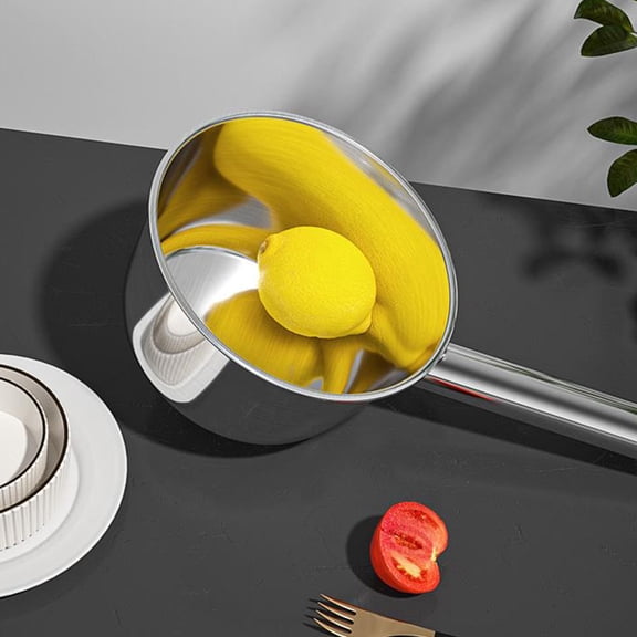STOBOK 1Pc Silver Stainless Steel Water Bailer with Long Handle Practical Kitchen Ladle
