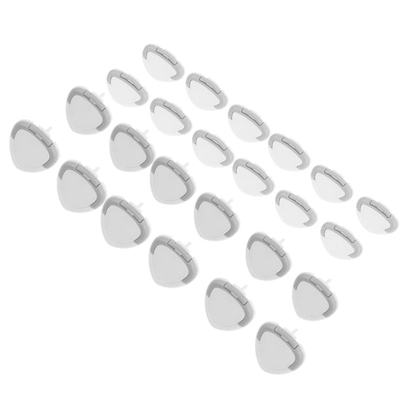 STOBOK 24Pcs Child Outlet Safety Covers Ivory ABS Protecting