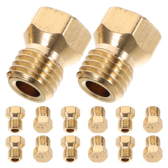 STOBOK 25Pcs Gas Stove Copper Orifice Nozzle Kit for Household and Commercial Kitchen Use