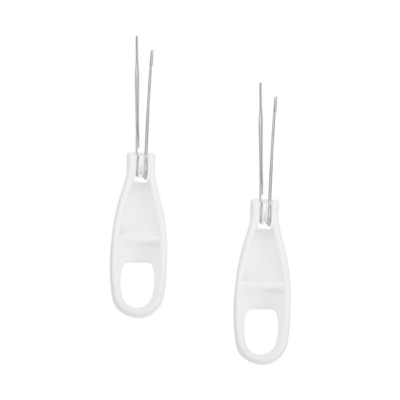 STOBOK 2Pcs Button Hook Helper Accessory White with Narrow Wire Tip for Secure Button Pull