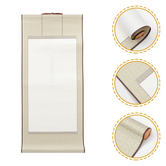 STOBOK Chinese Calligraphy Paper Beige for Brush Painting Art Supplies 2Pcs