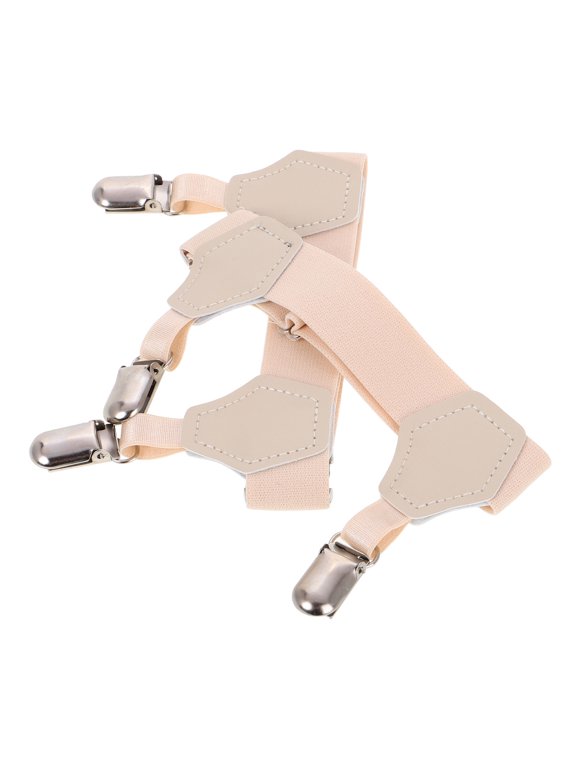 2Pcs Comfortable Sock Holders with Soft Chinlon Material and Secure Clips for Men
