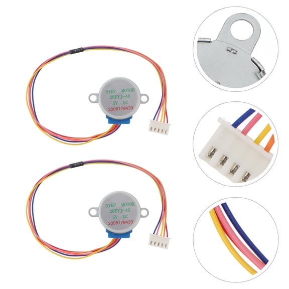 STOBOK 2Pcs Premium Plated Silver Stepper Motors for Milling Machine Fast Accurate Rotation