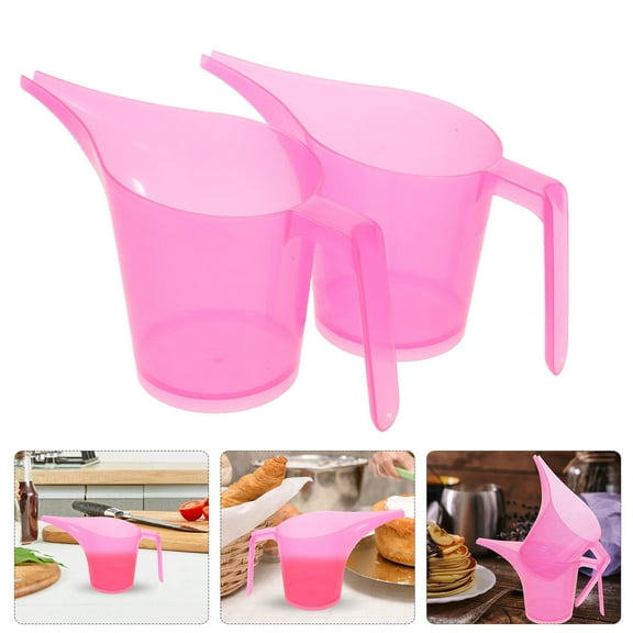 STOBOK 2Pcs Kitchen Measure Cup Plastic Assorted Color for Cooking and Baking Tasks