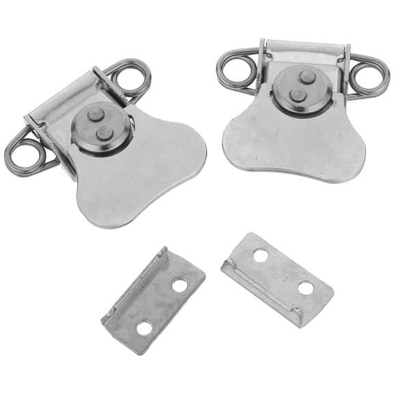 STOBOK 2Pcs Stainless Steel Butterfly Lock Latch with Keeper for Tool Box and Chest Closure