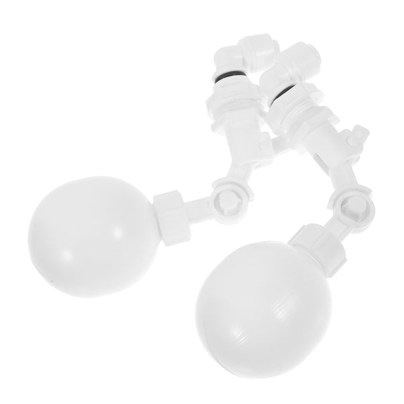 STOBOK Automatic Water Float Valve, White PP, Precise Liquid Level Control, 2Pcs
