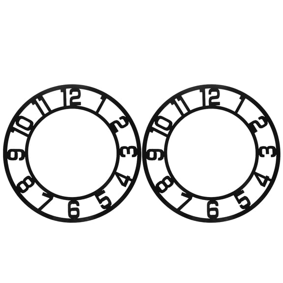 STOBOK 2Pcs Round Mirror Wall Clock Sticker Acrylic Adhesive Clock Face Decor for Entryway