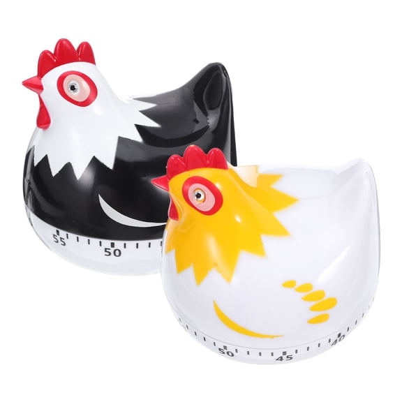 STOBOK 2Pcs Cartoon Design Timer White Plastic Cooking Timer for Students