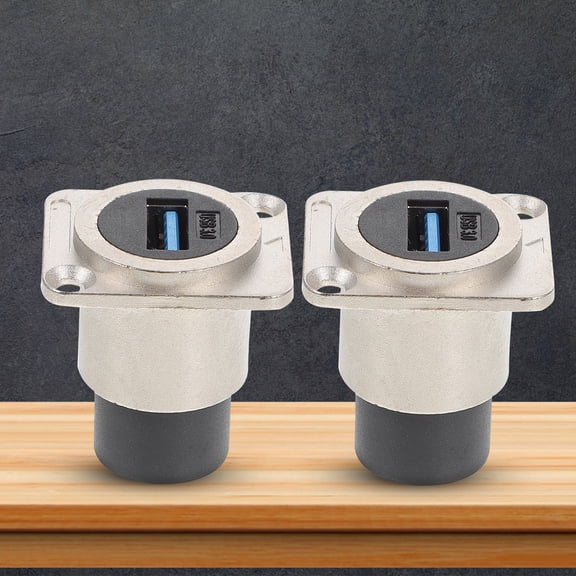 STOBOK Bulkhead Connector USB 3.0 Panel Mount Coupler PC 2Pcs