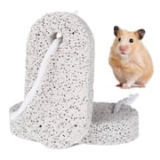 STOBOK 2Pcs White Volcanic Rock Pet Teeth Grinding Stones Natural Mineral Molars for Small Pets