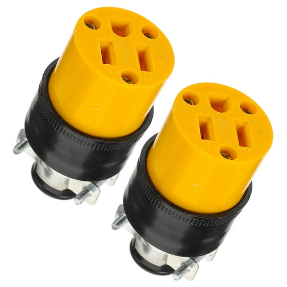 STOBOK 2Pcs Electrical Replacement Female Extension Cord Ends for Charging with 3 Prong Grounding Connectors