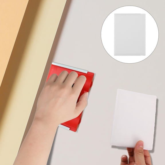 STOBOK 2Pcs White Paint Edger Replacement Pads Absorbent Chemical Fiber for Walls and Deck Stain