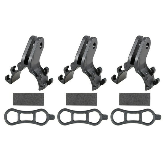 STOBOK 3 Sets Cycling Light Mount Black Plastic Silicone for Bicycle Accessories Sports