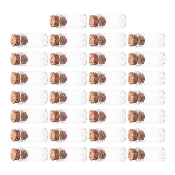 STOBOK 30pcs Mini Glass Bottles for Handicraft Enthusiasts Storage