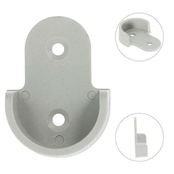 STOBOK 30pcs Grey Plastic Closet Rod End Supports for Bathroom Grey