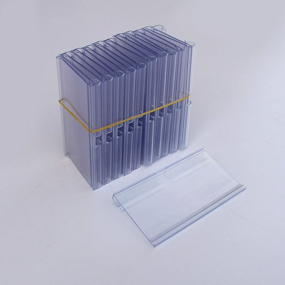 STOBOK Shelf Labels Price Tag Transparent PVC 36Pcs