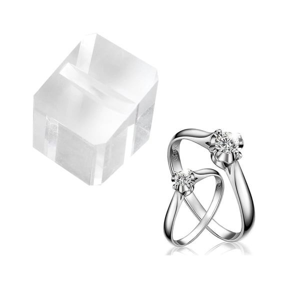 STOBOK 3Pcs Acrylic Rings Art Stand Transparent Jewelry Display Holder for Exhibition Use