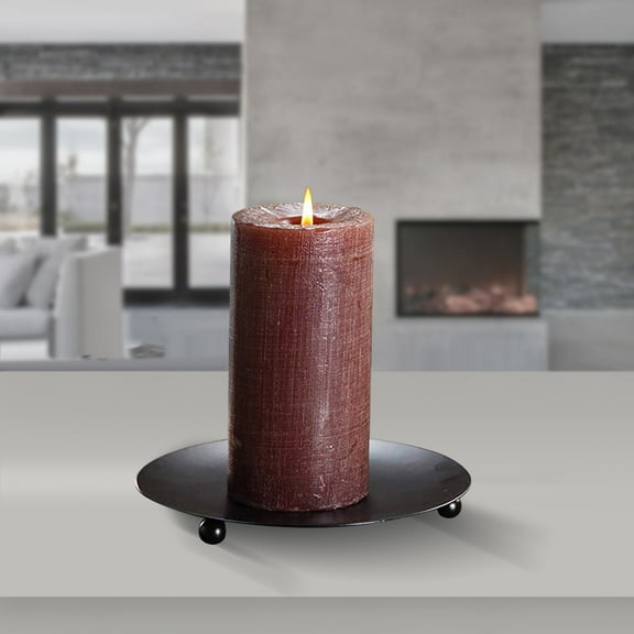 STOBOK Iron Candle Holder Black Simple Candlestick for Indoor Outdoor Decoration 3Pcs