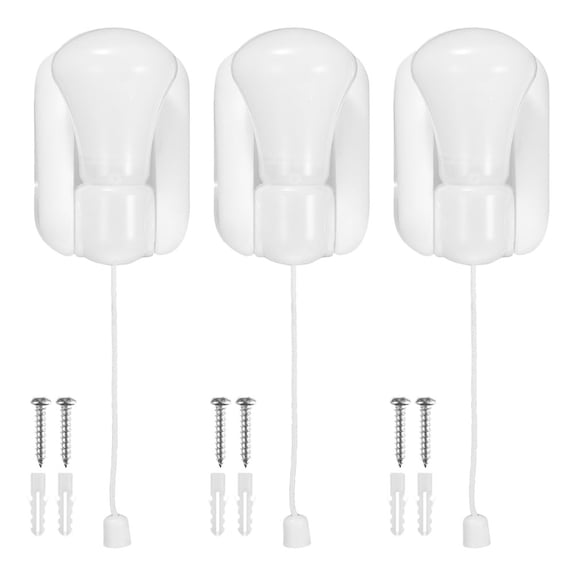 STOBOK 3Pcs Battery Light Bulb White with Pull String for Camping Hiking Fishing and Home Use