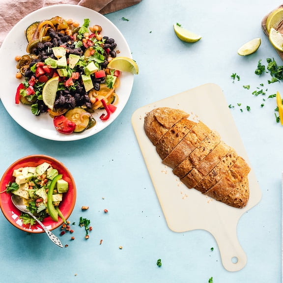 STOBOK Smooth Brown Wooden Bread Board for Serving and Decoration 3Pcs