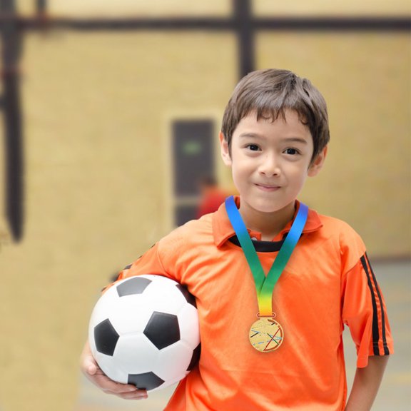 STOBOK 3Pcs Football Award Medals Set for Youth Competitions with Portable Ribbon Accessory