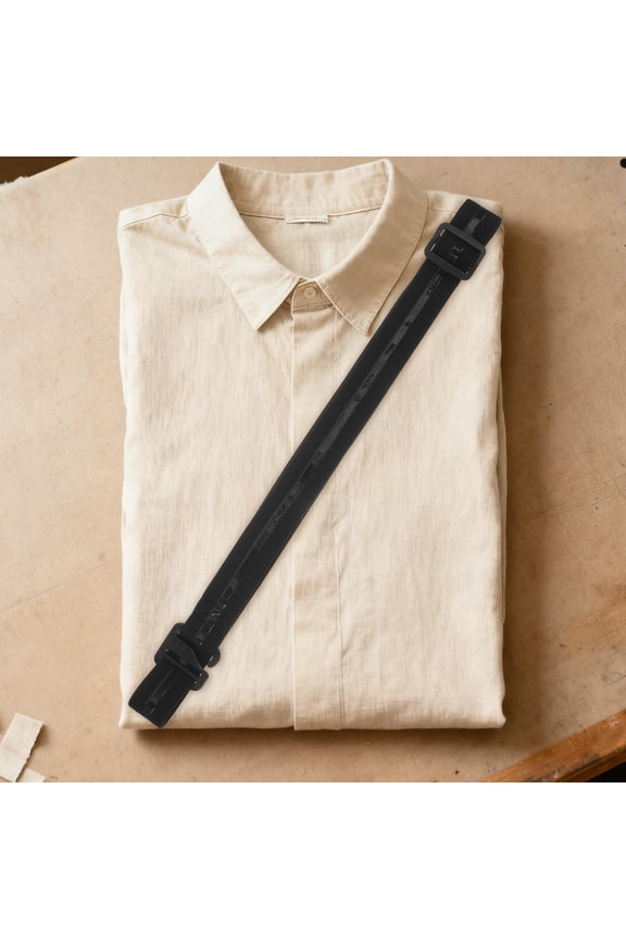 3Pcs Rubber Shirt Stay Belt Black Adjustable Elastic Straps for Secure Shirt Tuck
