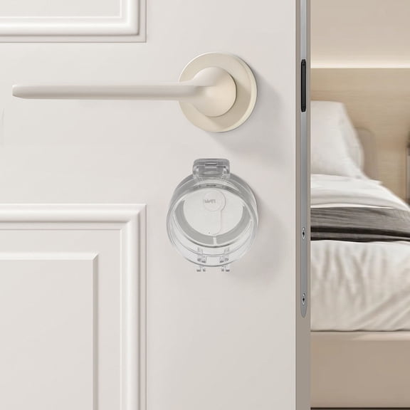 STOBOK 3Pcs Transparent Protective Cover Childproof Deadbolt Lock Guard for Home Use