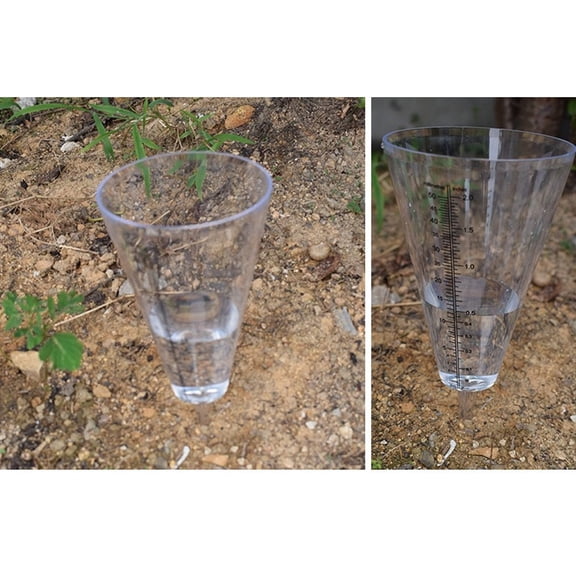 STOBOK 3Pcs Outdoor Transparent Rain Meter Cone Shape with Easy Install and Smooth Finish