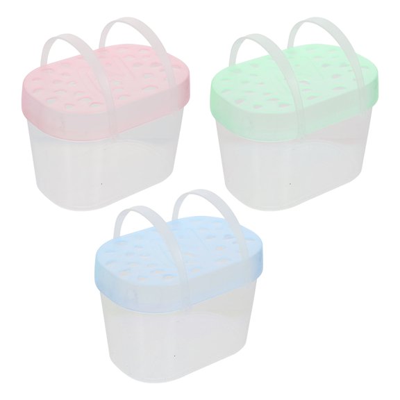 STOBOK 3pcs Turtle Box Turtle Carrier Box Plastic Assorted Color For Pet Owners Camping