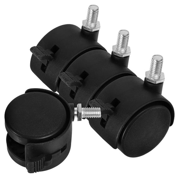 STOBOK 4Pcs Threaded Swivel Caster Wheels with Brake for Desk and Furniture Use