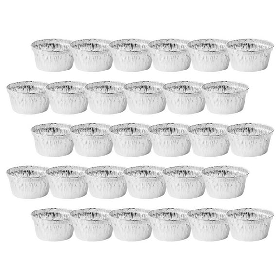 STOBOK 40Pcs Silver Foil Cupcake Baking Cups with Superb Heat Conductivity for Kitchen Use