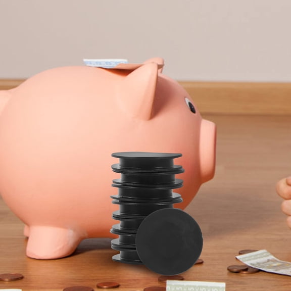 STOBOK Plastic Stoppers for Money Box Black 40Pcs 1.7In Reusable
