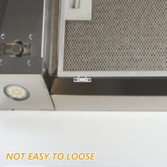 STOBOK 4Pcs Stainless Steel Range Hood Panel Fastener Metal Latches Universal Glass Holder