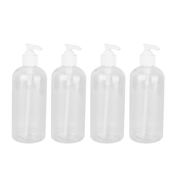 STOBOK 4Pcs White Lotion Shampoo Dispensers Pump Bottles for Travel Liquid Storage