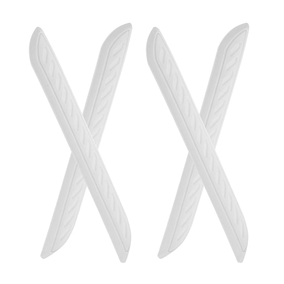 STOBOK 4Pcs Bumper Scrape Protector White Soft Rubber Car Bumper Guard for Suvs and Trucks