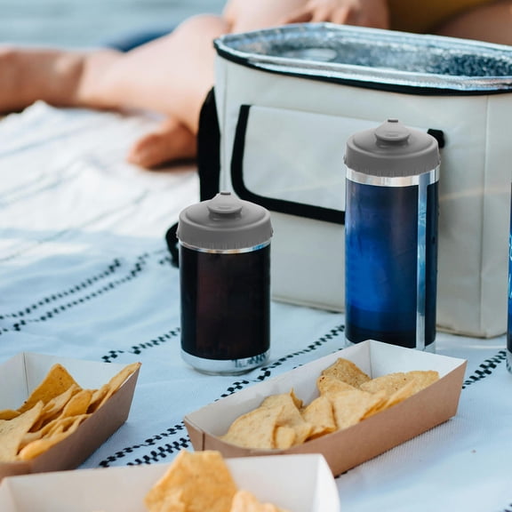 STOBOK 4Pcs Silicone Soda Can Cover Lids Reusable Beverage Can Protectors Assorted Colors