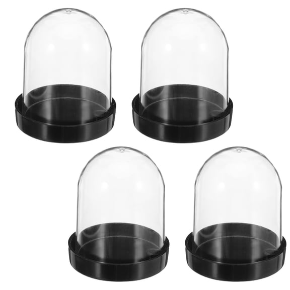 STOBOK 4Pcs Sturdy Plastic Clear Domes for Holiday Snow Globe Scenes and Decorative Plant Cloche