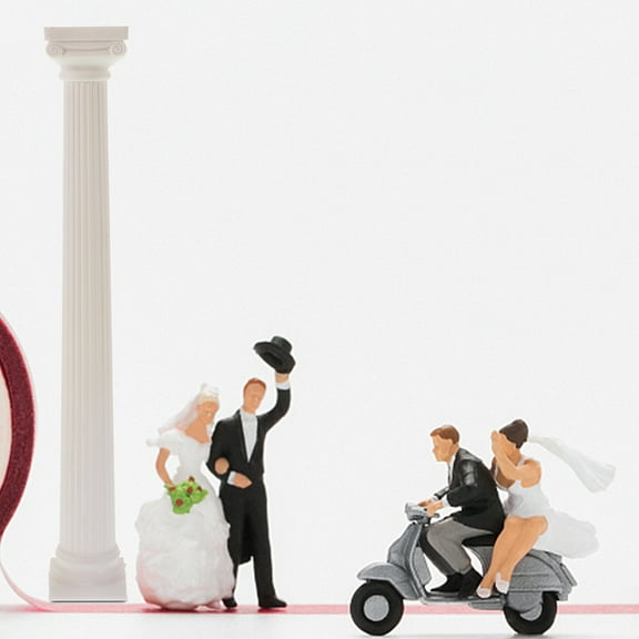 STOBOK 4Pcs Roman Columns Pillars White Plastic Table Home Decor Elegant Family