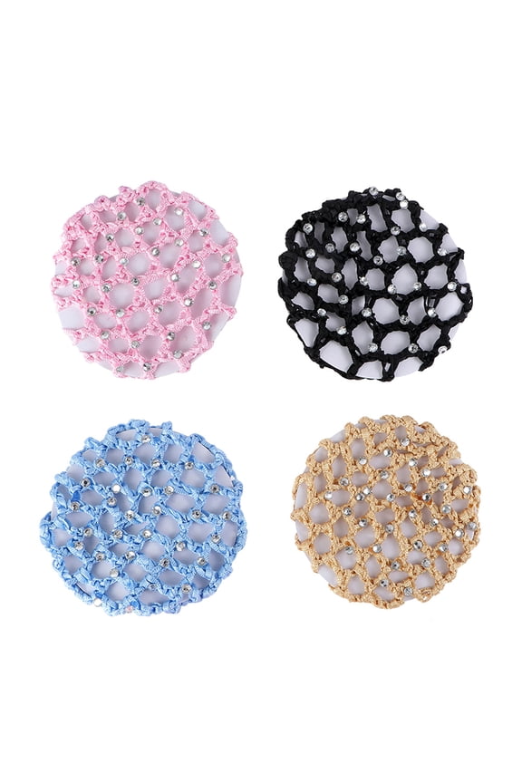 Elastic Hair Snood for Ballet and Proms in Assorted Colors 4Pcs