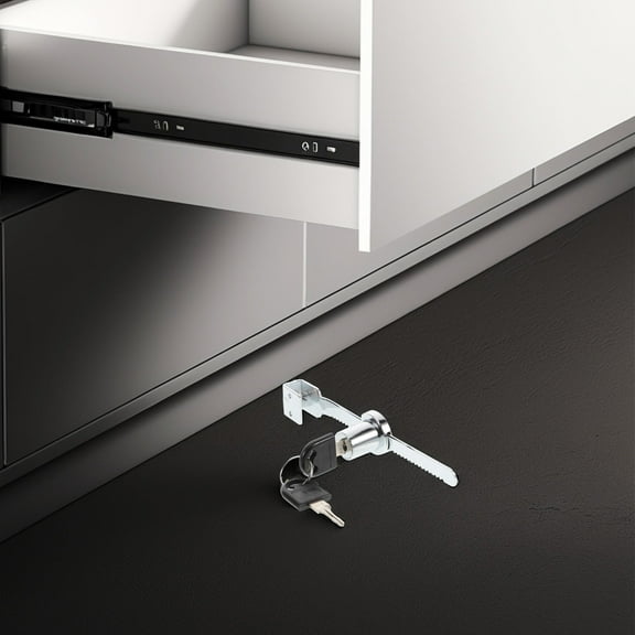 STOBOK 4Pcs Glass Door Locks with Hidden Magnetic Latches for Tall Display Cabinets and Storage Access