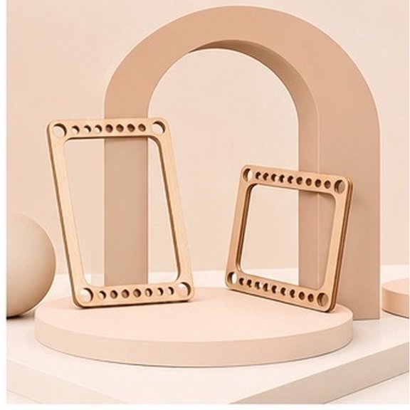 STOBOK 4Pcs Handcraft Weaving Board in Beige Wood for Creating Unique Patterns and Decor