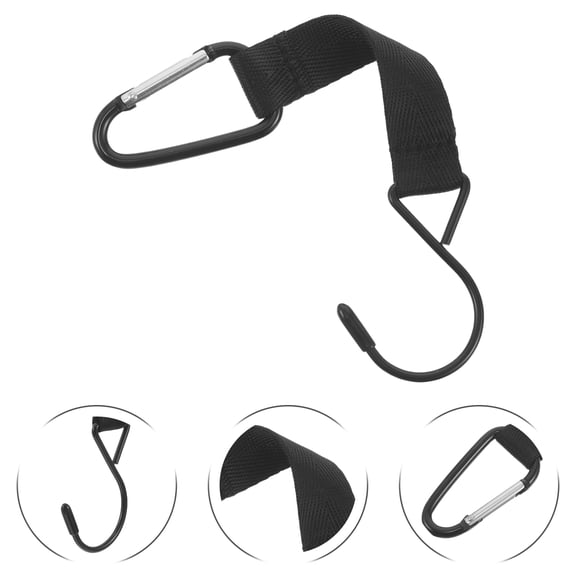 STOBOK 4Pcs Black Fence Hooks for Baseball Bag Multi Purpose Sports Bag Hanger for Outdoor Use