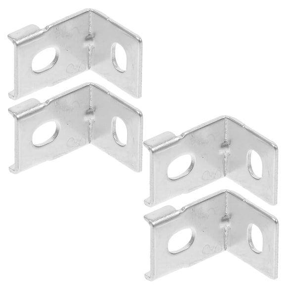 STOBOK 4Pcs Plated Silver Metal Brackets for Installing and Fixing Switching Power Supplies