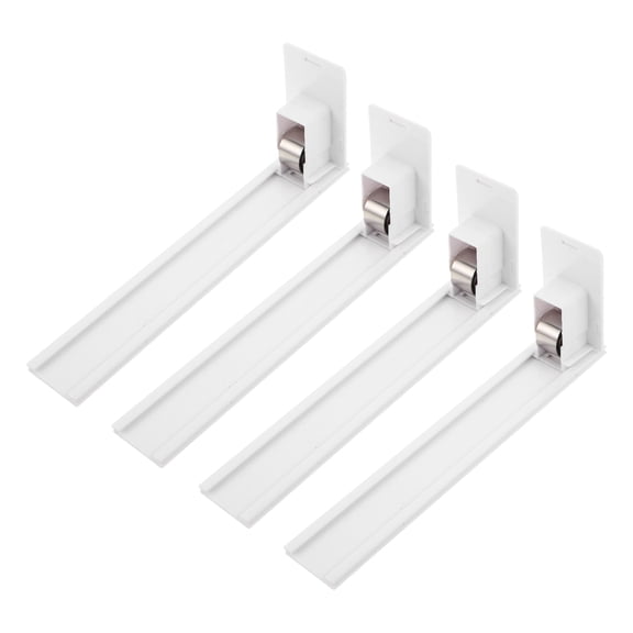 STOBOK 4Pcs Retail Automatic Shelf Pusher White Plastic System for Beverage Bottle Organization