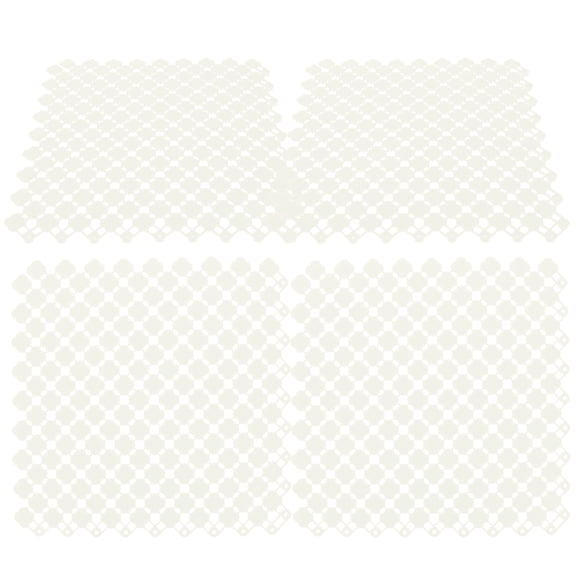 STOBOK 4Pcs Interlocking Floor Tile Mats White Non Slip Soft Ground Mats for Bathroom Home Decor