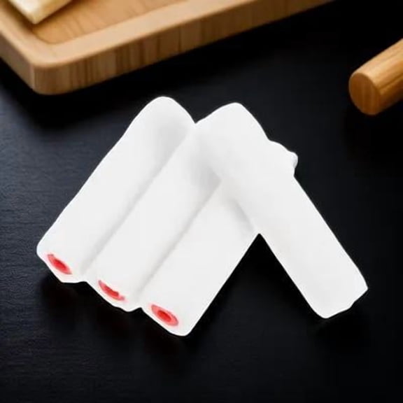 STOBOK 4Pcs Cotton Paint Roller Sleeves with Ergonomic Design for Interior and Exterior Wall Use