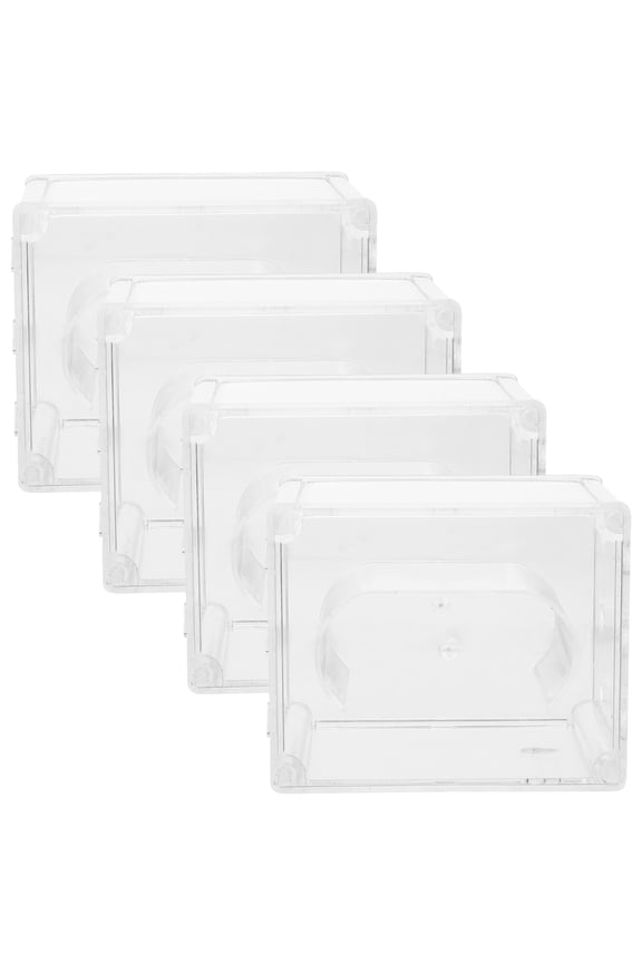 Durable Transparent Watch Box, High-Grade Plastic for Home Storage 4Pcs
