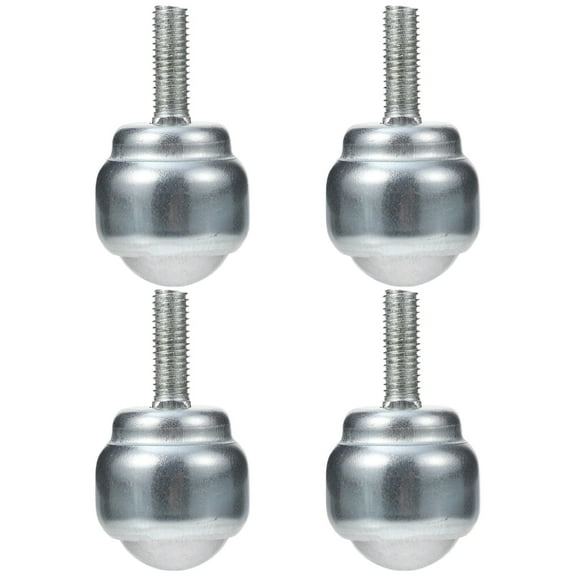 STOBOK 4pcs Ball Caster Wheels Carbon Steel Silver Threaded Design for Toys